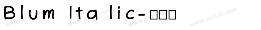 Blum Italic字体转换